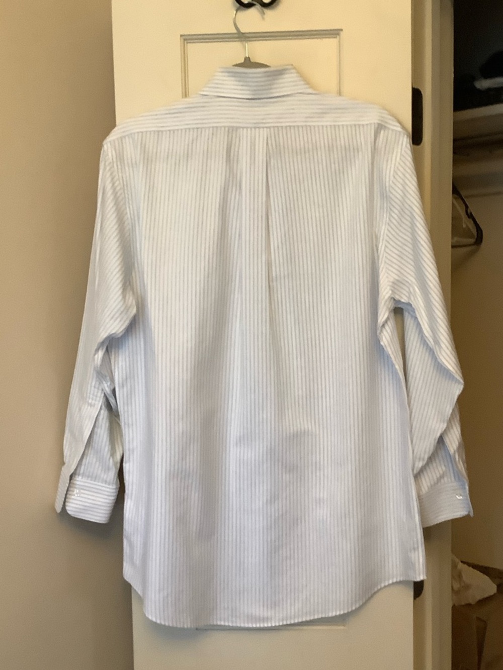 Brooks Brothers 16/32 White with Light Blue Pinstripe Dress Shirt - Picture 7 of 7